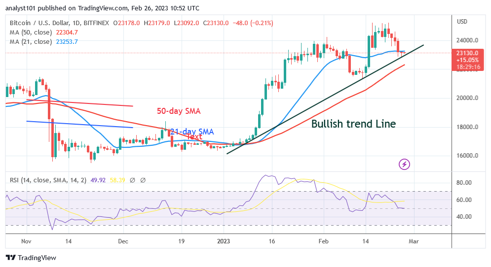 Bitcoin Price Prediction for Today, February 26: BTC Remains over the $23,000 Mark