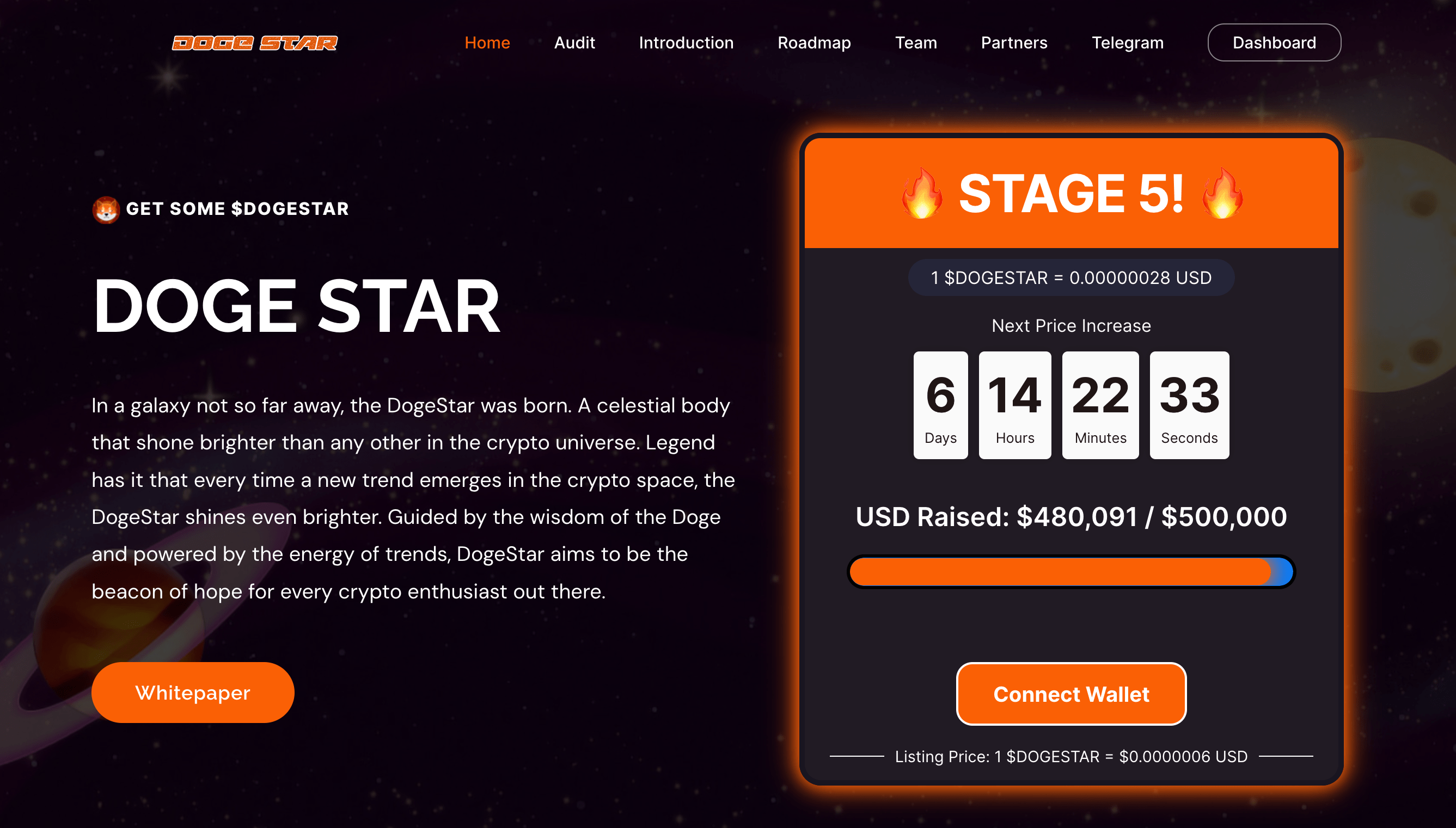 DogeStar Raises $480,000 In a Few Days as Investors Rush to 1000x Potential.